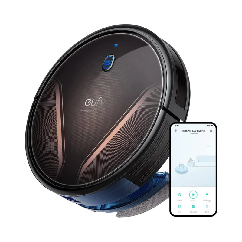 Eufy RoboVac G20 Hybrid 2-in-1 Mop and Vacuum Cleaner – Black - منظف
